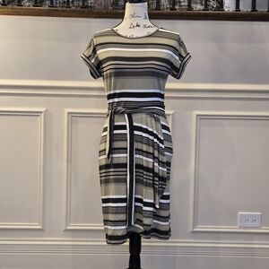 Striped Short Sleeve Dress